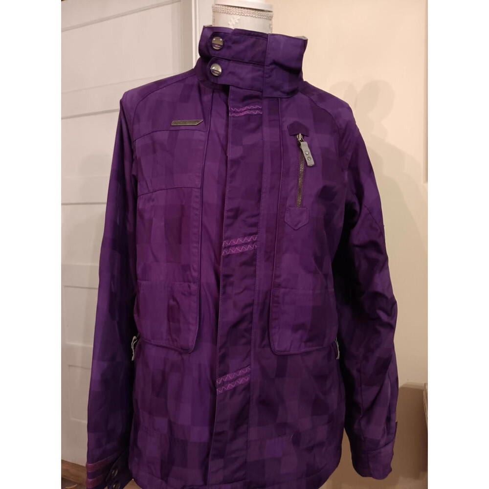 Sims Women’s Snowboard Ski Jacket Size Medium in Purple on Purple Check Winter